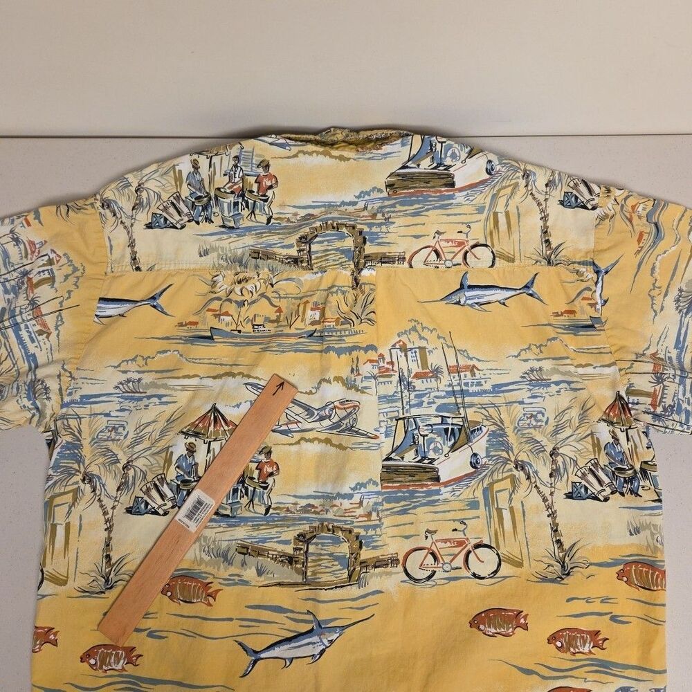VTG Sportif Men’s Fishing Shirt Large Tropical Fish Print Button Up USA - READ - Picture 13 of 16
